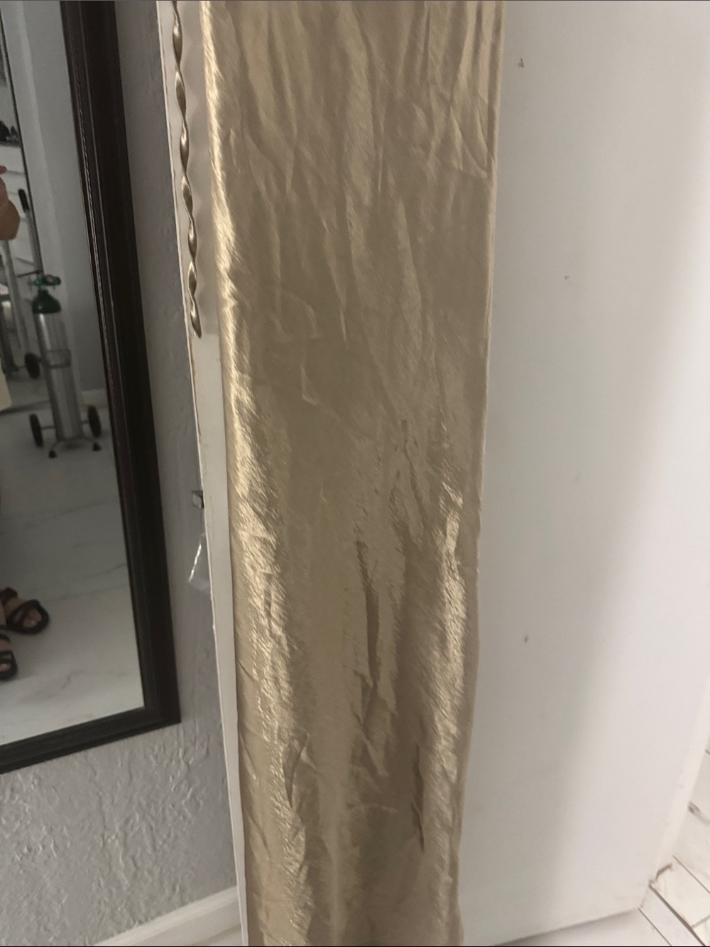 Gold Satin Maxi Dress - Elegant Women’s Evening Gown